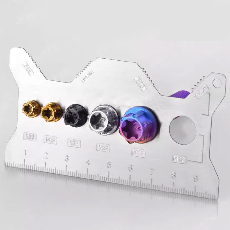 Stainless Steel Double-Sided Bolt Gauge Card