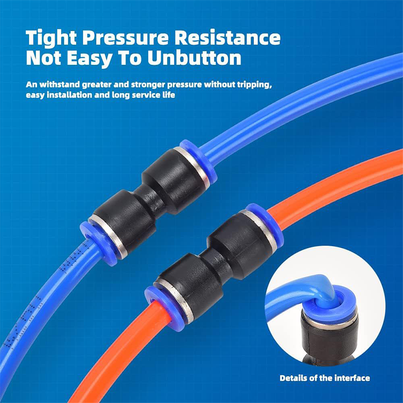 1/4 inch pneumatische push-to-connect luchtslangfittingen set