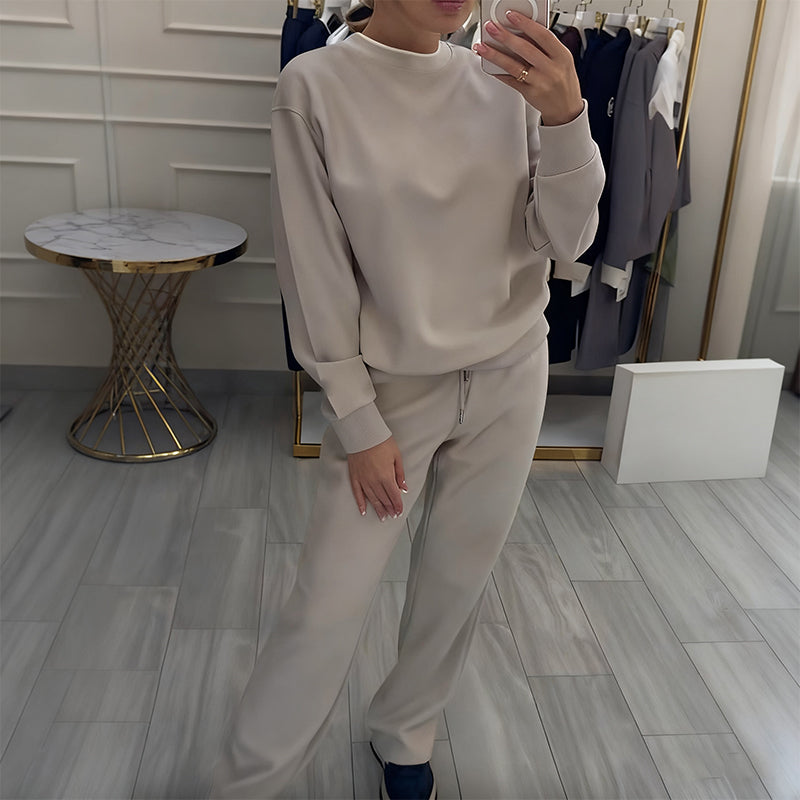 🔥2025 Beperkte tijd 50% korting🔥Damesmode Ronde Hals Tops & Broek 2-Delige Set