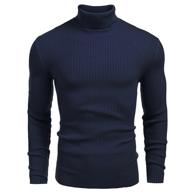 Winter Men's Knitted Turtleneck Slim Sweater