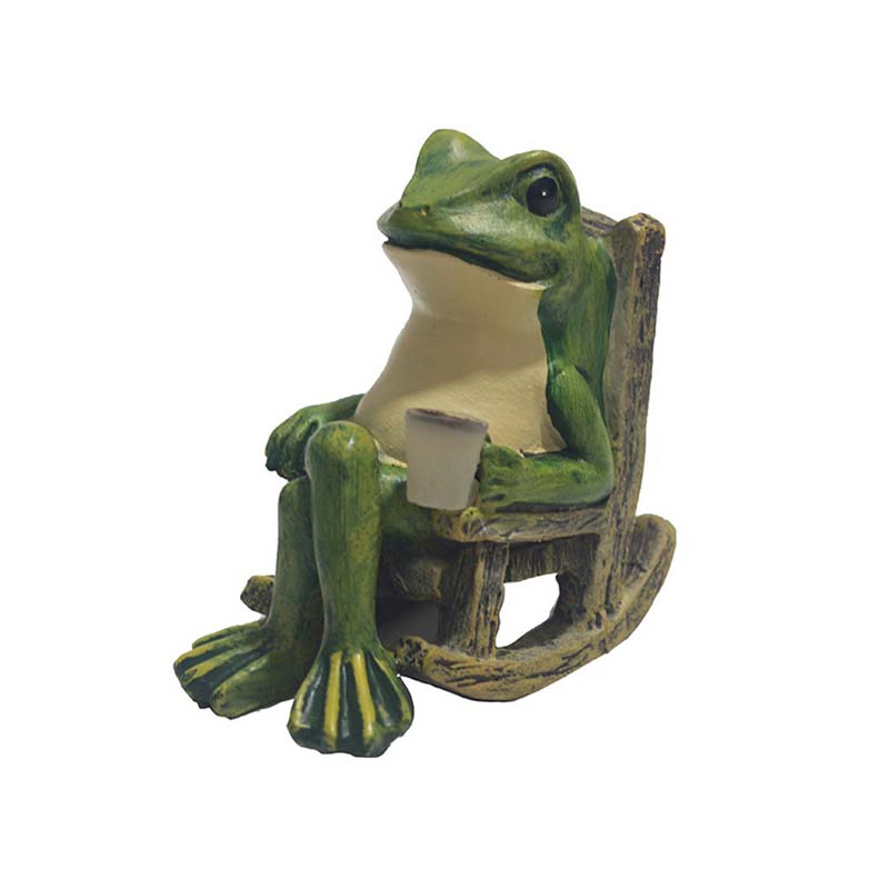 💯2026 Hot Sales🐸Op zonne-energie aangedreven kikker in schommelstoel ornament🍃