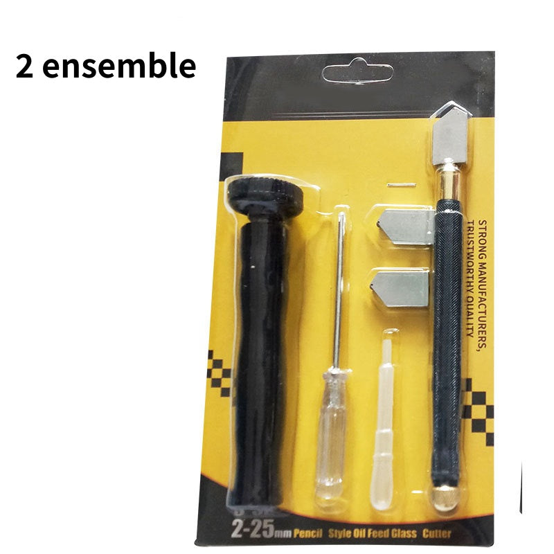 🔧 Professionele glassnijset met olieaanvoer