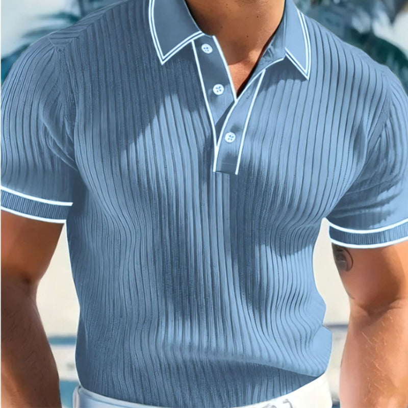 ๐ 50% KORTING NU! โ๏ธ Casual poloshirt met korte mouwen โ Ademend polyester, moderne pasvorm & perfect voor ontspannen dagen ๐๏ธ