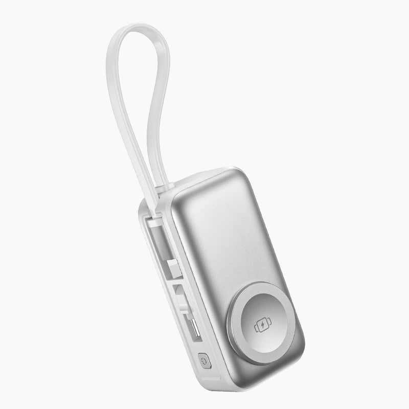 š± 3-in-1 Universele Powerbank | Magnetisch Ontwerp | Ingebouwde Kabels | Draadloos Opladen | Ultra Compact | 5000mAhš