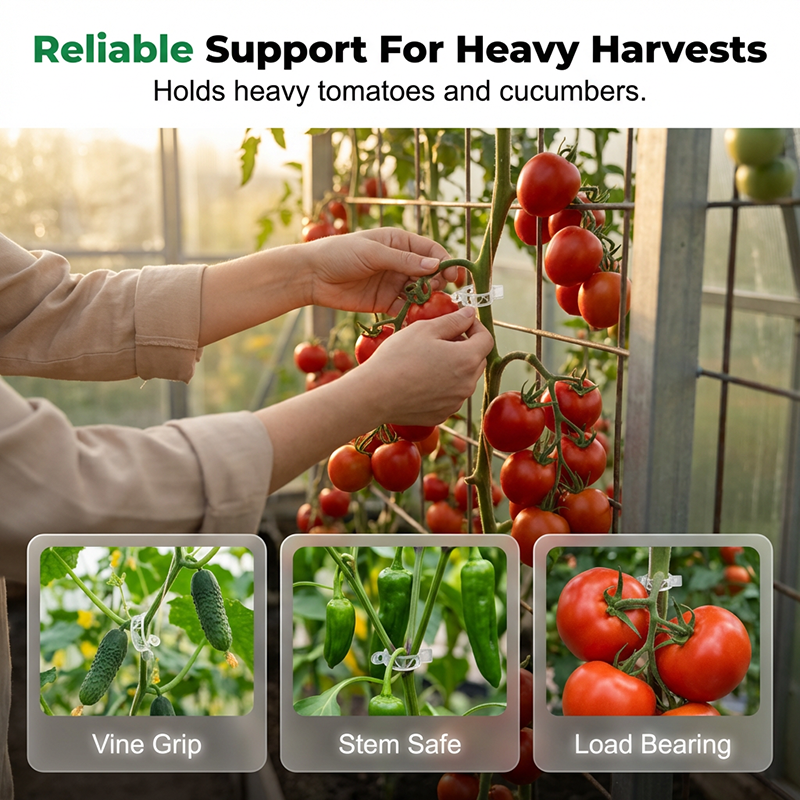 šFris De Lente In Met 50% Korting!š»100-delige Snelklem Plantenclips - Onzichtbare Plantensteun voor Tomaten, Komkommers & Klimplanten - Geventileerd & UV-Bestendig