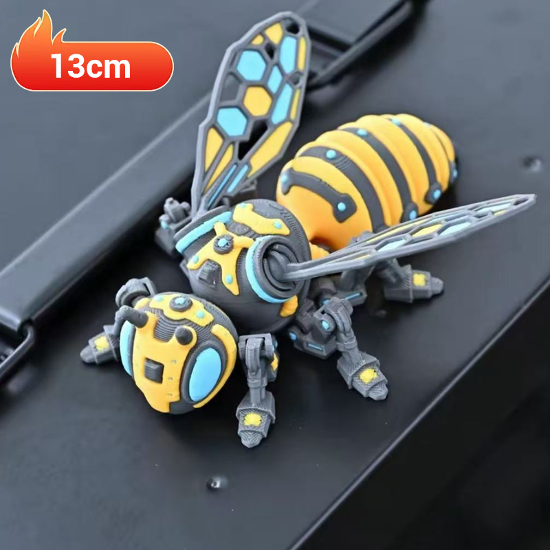 Futuristic Mecha Bee Ornament with Detachable Joint