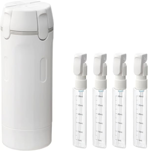 4-in-1 hervulbare reisflessen met dispenser