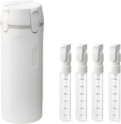 4-in-1 hervulbare reisflessen met dispenser