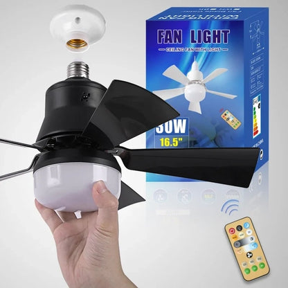 🔥ZOMERVERKOOP 49% UIT🔥 2-IN-1 PORTABLE CEILING FAN & LIGHT met afstandsbediening