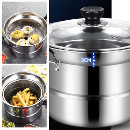 Multifunctionele stalen stalen steelpan
