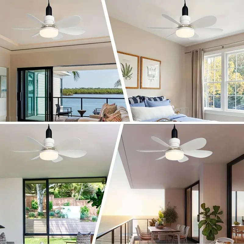 🔥ZOMERVERKOOP 49% UIT🔥 2-IN-1 PORTABLE CEILING FAN & LIGHT met afstandsbediening