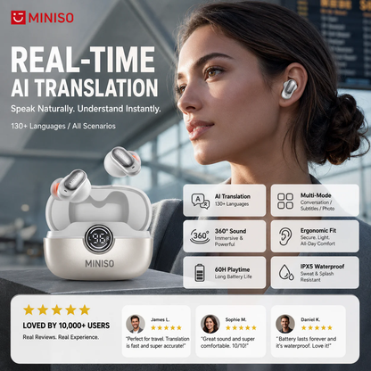💥50% KORTING🎧 AI Vertalingsoortelefoon | 130+ Talen Bluetooth 6.0