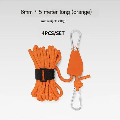 Draagbare verstelbare Fix Tent hoge sterkte snelle release katrol Camping touw (4 stuks / set)