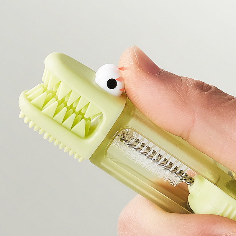 ✨Versatile 4-in-1 cleaning brush for gaps between bottles