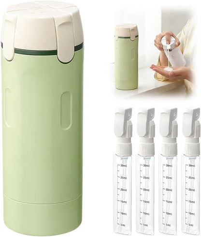 4-in-1 hervulbare reisflessen met dispenser