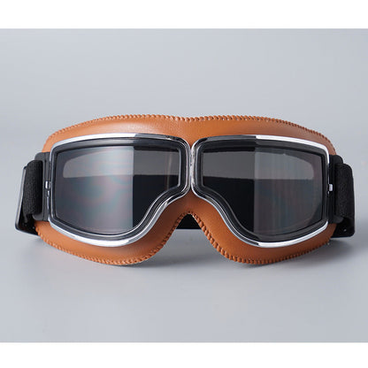 🥽  NU 50% KORTING! 🏍️ Vintage motorbril – UV-bescherming, anticondens en verstelbare band 🛡️