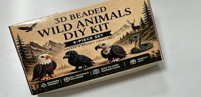 🏆Tijdelijke aanbieding: 50% KORTING🧵✨Kleine 3D-knutselpakket met dieren van kralen