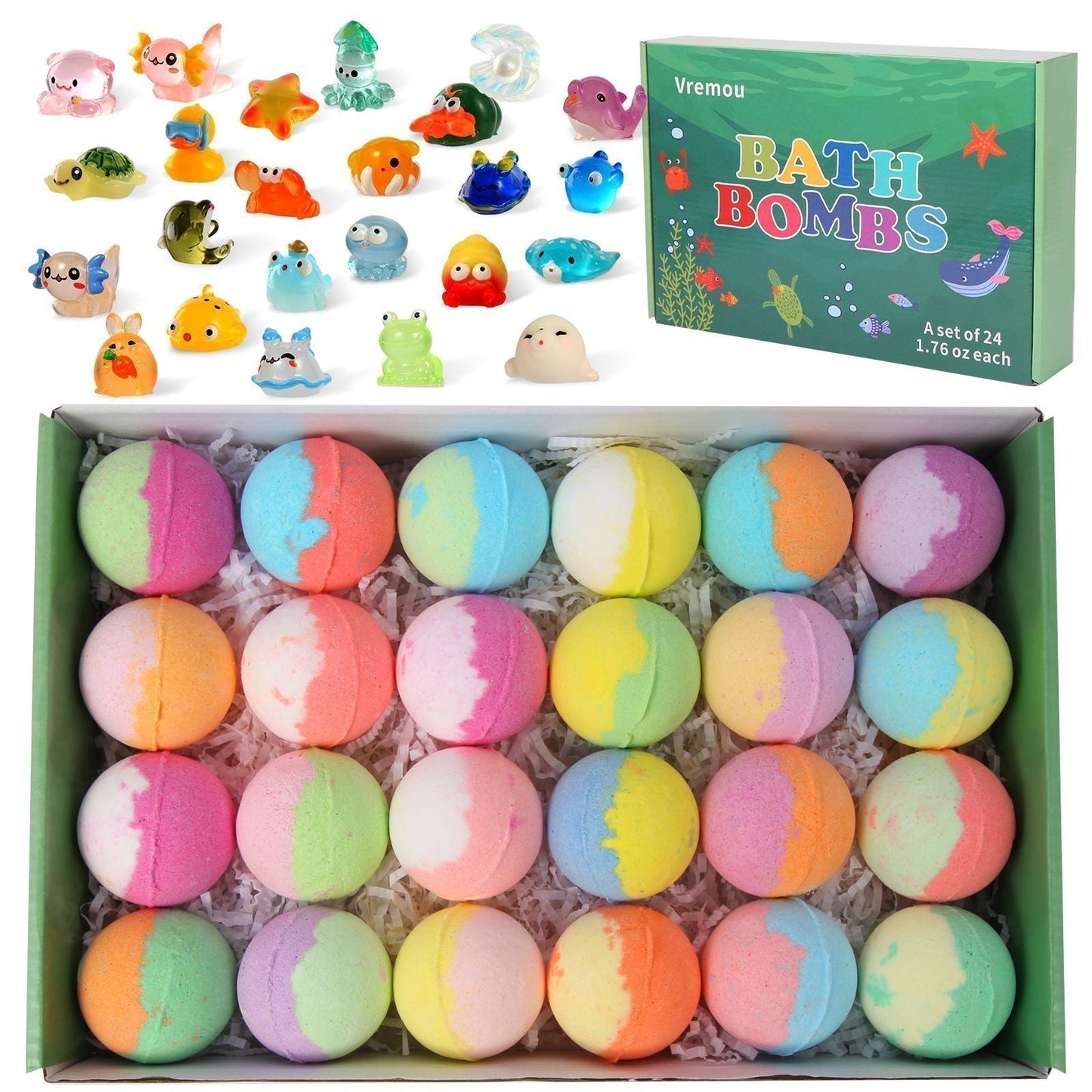 🛁Badbommen met oceaan-thema | 60 g * 12 stuks, schuimend badplezier & leuk cadeau-idee ✨