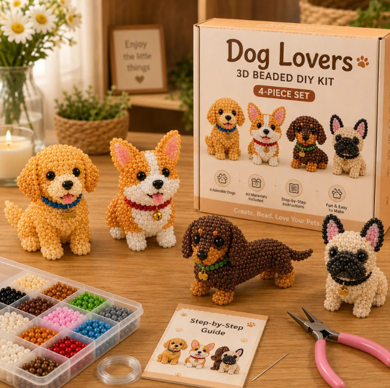 🏆Tijdelijke aanbieding: 50% KORTING🧵✨Kleine 3D-knutselpakket met dieren van kralen