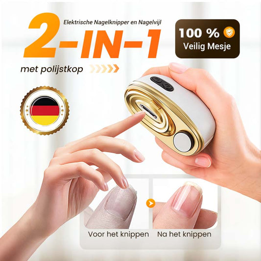 💅 2-in-1 elektrische nagelknipper en nagelpolijster