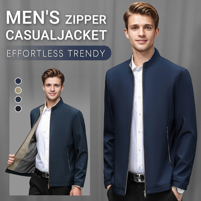 ✨New Arrival✨Men's Standing Collar Zipper Casual Jacket (Gratis bezorging)