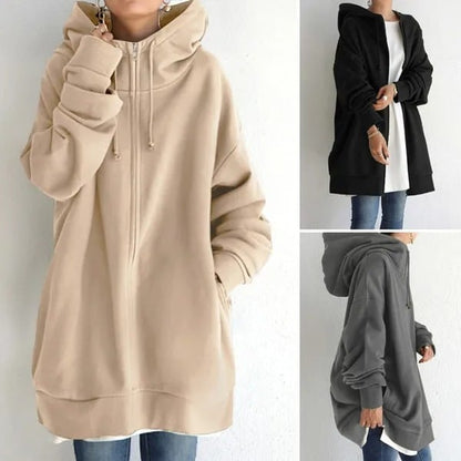 Vrouwen Zip Hooded Sweater voor Herfst/Winter