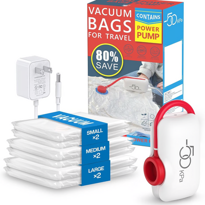 🎁2026 Nieuw binnen 50% KORTING💥 🔥 6-delig USB elektrische vacuümpakket – Besparing van ruimte, reizen met weinig bagage!