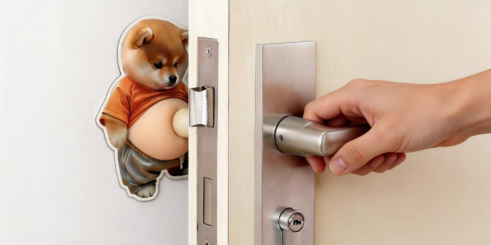 3D Schattige Shiba Inu Zelfklevende Deurstopper & Stressbal