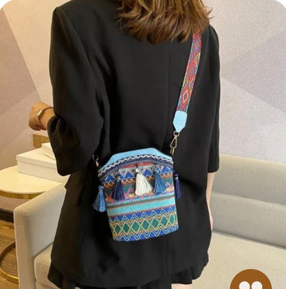💝Boheemse Schoudertas | Veelzijdig voor Vakantie, Uitstapjes & Dagelijks Gebruik | Handgemaakt Etnisch Design | Uniek & Verfijnd Cadeau🎁