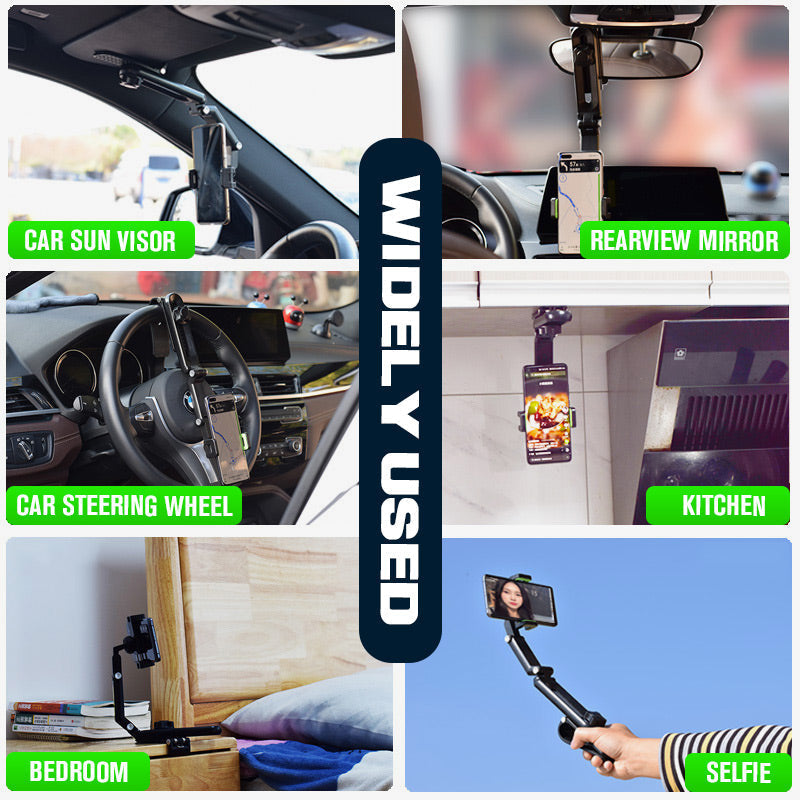 🌞Tweede artikel slechts 5 euro tijdelijk! 🎯 1080° Roterende Telefoonhouder | Multifunctionele Auto Clip voor Dashboard & Spiegel | Ook Ideaal voor Thuis
