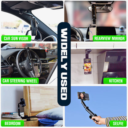 🌞Tweede artikel slechts 5 euro tijdelijk! 🎯 1080° Roterende Telefoonhouder | Multifunctionele Auto Clip voor Dashboard & Spiegel | Ook Ideaal voor Thuis