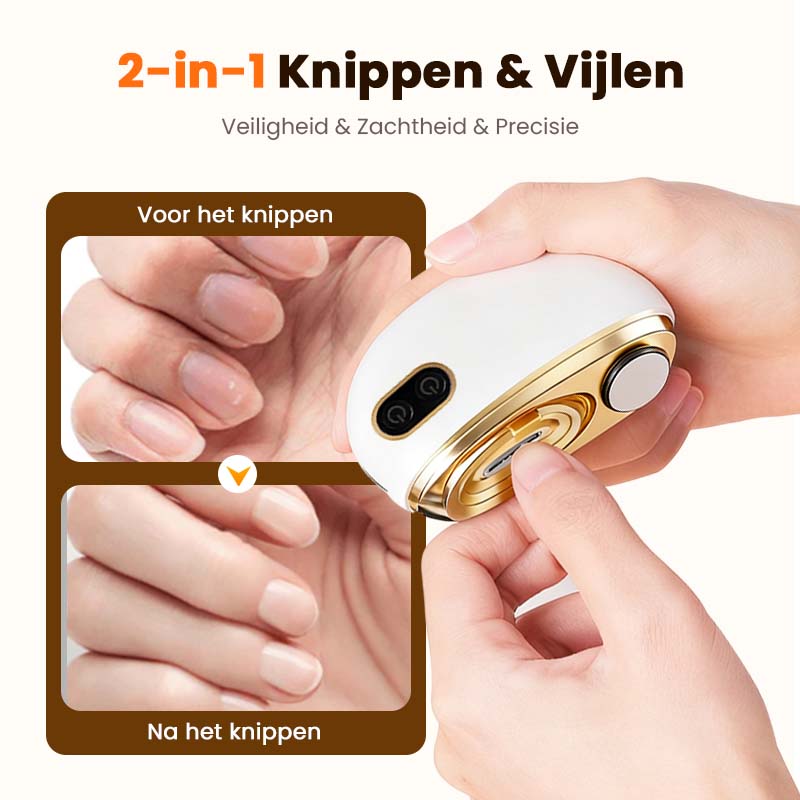 💅 2-in-1 elektrische nagelknipper en nagelpolijster