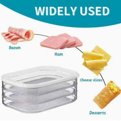 3 Layer Reusable Food Storage Containers with Lid Clear Fridge Crisper