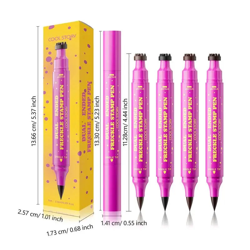 Waterbestendige sproetenpen: stempel voor nepsproeten en eyeliner met fijne punt voor realistische, langhoudende sproeten en moeiteloze make-up, perfect voor dagelijks gebruik en cosplay