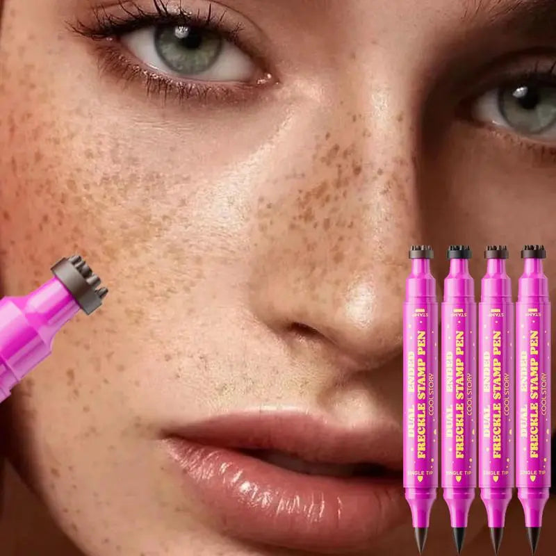 Waterbestendige sproetenpen: stempel voor nepsproeten en eyeliner met fijne punt voor realistische, langhoudende sproeten en moeiteloze make-up, perfect voor dagelijks gebruik en cosplay