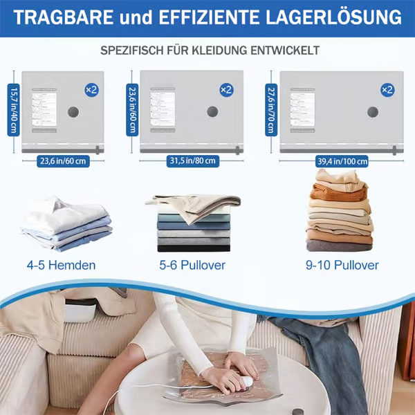 🎁2026 Nieuw binnen 50% KORTING💥 🔥 6-delig USB elektrische vacuümpakket – Besparing van ruimte, reizen met weinig bagage!