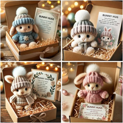 🔥Laatste dag: KOOP ER 3 EN KRIJG ER 1 GRATIS - Handgemaakt🐇Mini Bunny Hug schattig paascadeau🎁