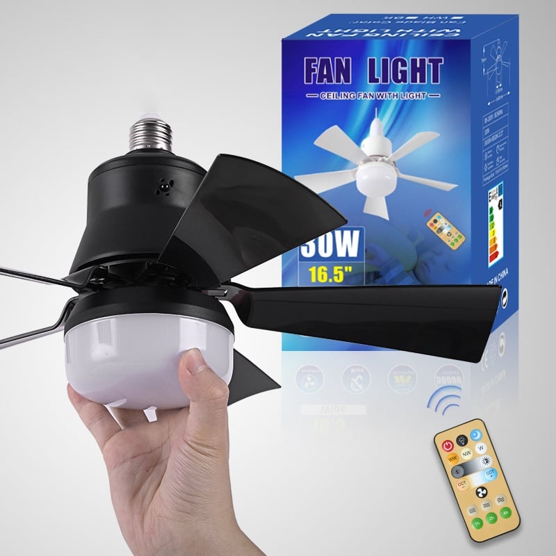 🔥ZOMERVERKOOP 49% UIT🔥 2-IN-1 PORTABLE CEILING FAN & LIGHT met afstandsbediening