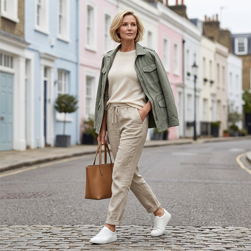 🌸Nieuwe collectie 50% KORTING!🏖️ Elastische Taille Katoen-Linnen Dames Casual Broek 👖