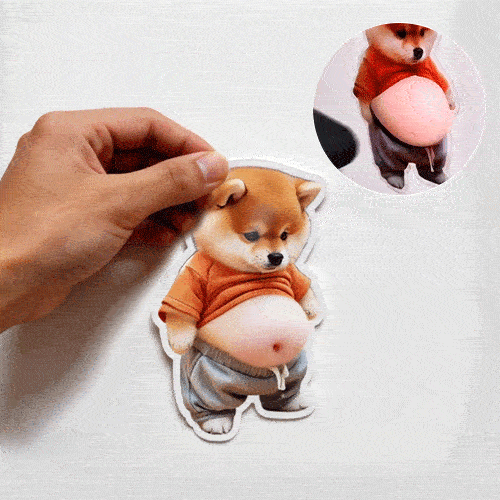 3D Schattige Shiba Inu Zelfklevende Deurstopper & Stressbal