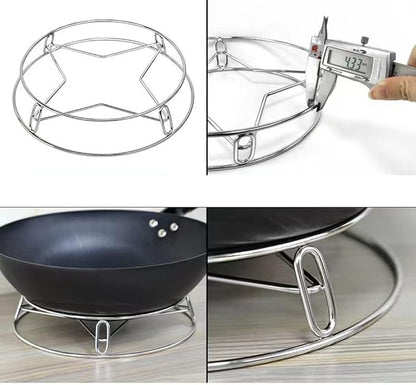 Roestvrijstalen pannenrek, rond pannenrek, metalen pannenrek, onmisbare items voor de keuken