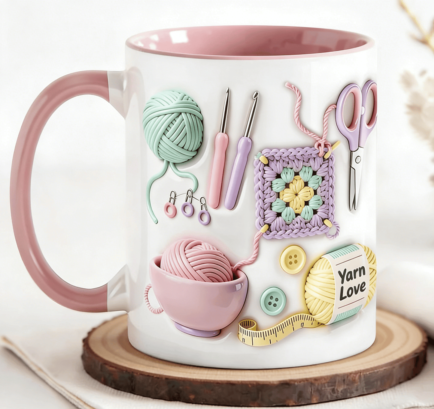 🏆Flash Sale⚡ Meer dan 50.000 verkocht! Bijna uitverkocht💥Yarn Love-mok, cadeau voor handwerkers en creatievelingen