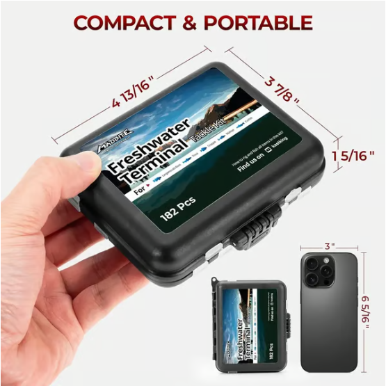 🐟264-delige visuitrusting – Professionele set voor zoetwatervissen – Inclusief waterdichte doos – Haakjes en jigkoppen van topkwaliteit 🎣