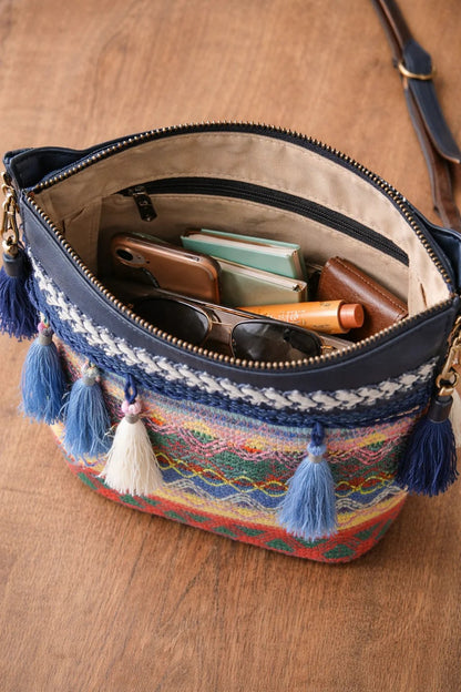💝Boheemse Schoudertas | Veelzijdig voor Vakantie, Uitstapjes & Dagelijks Gebruik | Handgemaakt Etnisch Design | Uniek & Verfijnd Cadeau🎁