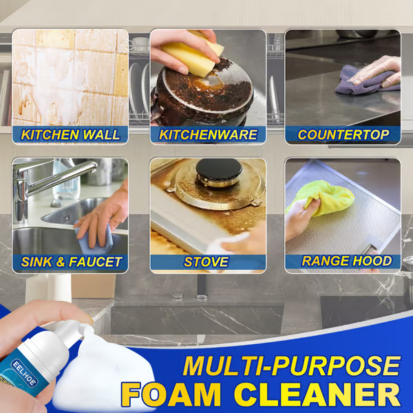 Kitchen Powerful Foam Cleaner - Just Spray and Wipe!