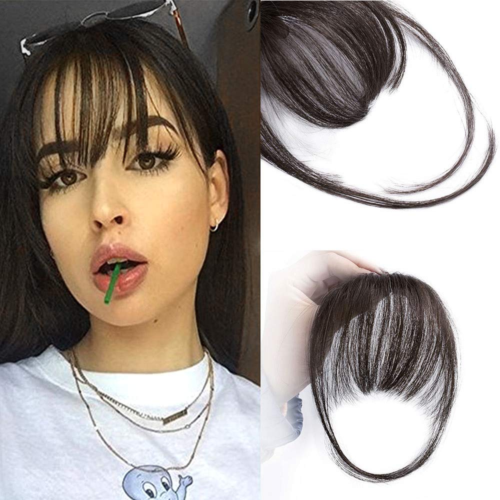 🎀Beperkte Uitverkoop 50% UIT🎀Clip In Bangs 100% Human Hair Extensions Air Bangs