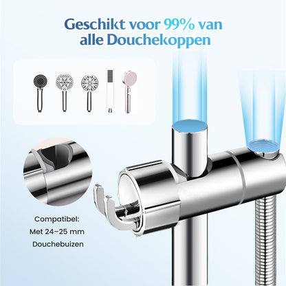 🚿 2 KOPEN, 1 GRATIS! 🎁 Douchehouder zonder boren – Direct te installeren, uiterst stabiel & universeel passend 🛁