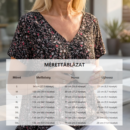 Blouse Met Voorjaarsbloemenprint – Luchtig & Kreukvrij🌸 V-hals, losvallend & ademend – Nu 76% korting, op=op!