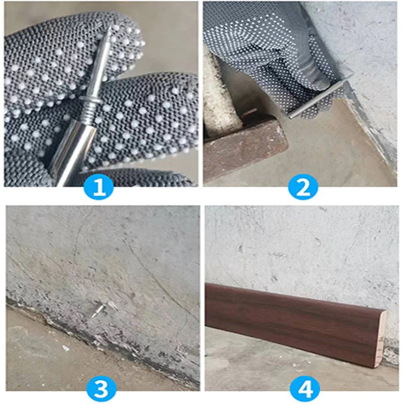 💥 Tweekoppige Plintdraad Spijkers – Naadloze Installatie & Stevige Fixatie voor Muren en Plinten
