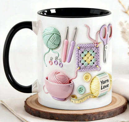 🏆Flash Sale⚡ Meer dan 50.000 verkocht! Bijna uitverkocht💥Yarn Love-mok, cadeau voor handwerkers en creatievelingen